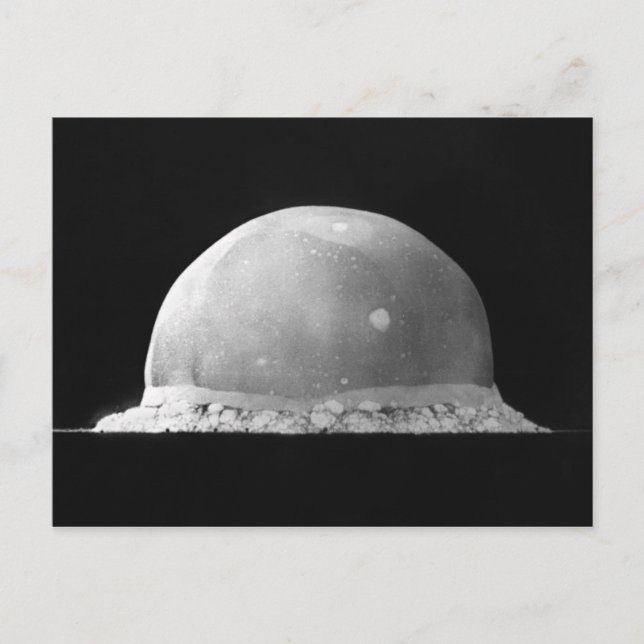 Tröghetstest atombomber Explosion 16 juli 1945 Vykort (Framsida)