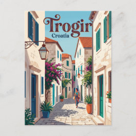 Trogir Gamla Stan Gränd Kroatien Vykort