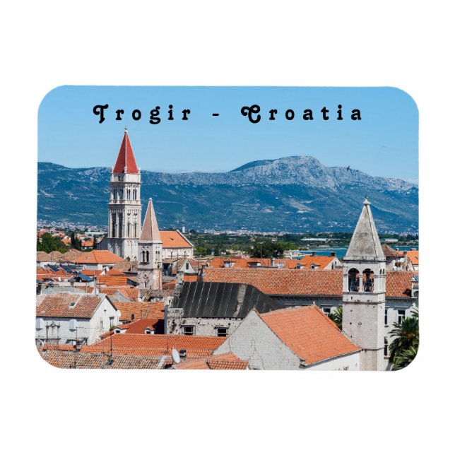 Trogir historisk stad - Dalmatien, Kroatien Magnet (Horisontell)