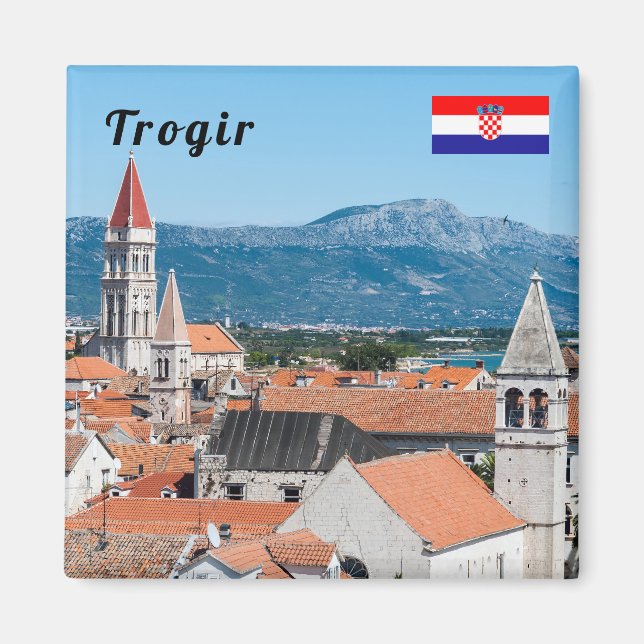 Trogir historiska stad - Dalmatien, Kroatien Magnet (Framsidan)
