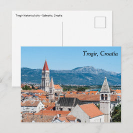 Trogir historiska stad - Dalmatien, Kroatien Vykort