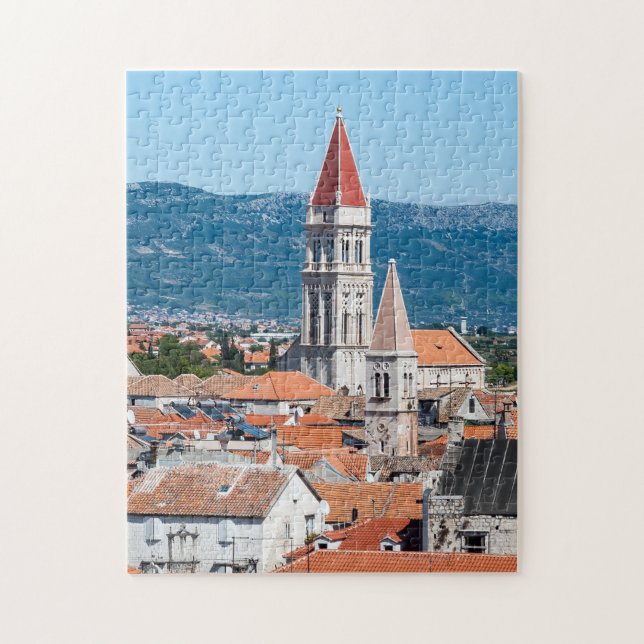 Trogir katedraltorn - Dalmatien, Kroatien Pussel (Vertikal)
