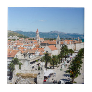 Trogir-promenad - Dalmatien, Kroatien Kakelplatta