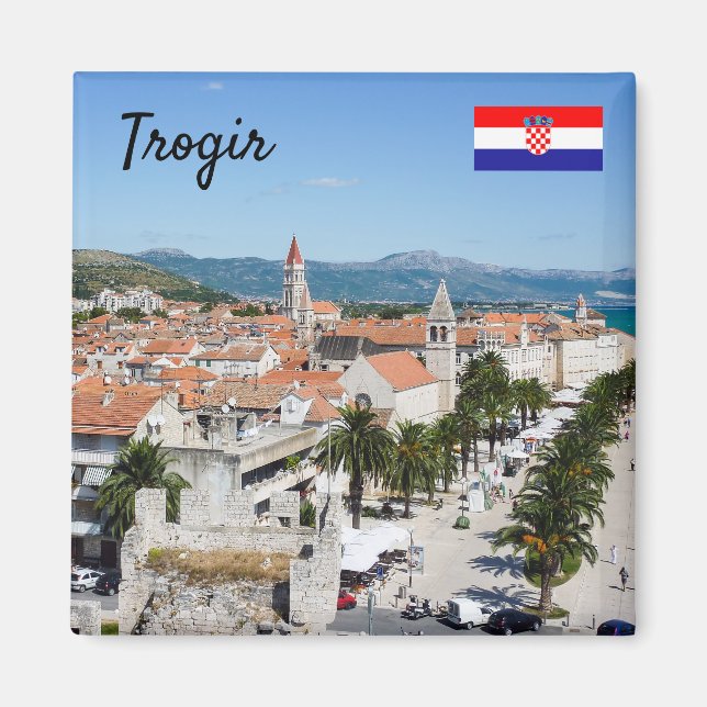 Trogir-promenad - Dalmatien, Kroatien Magnet (Framsidan)