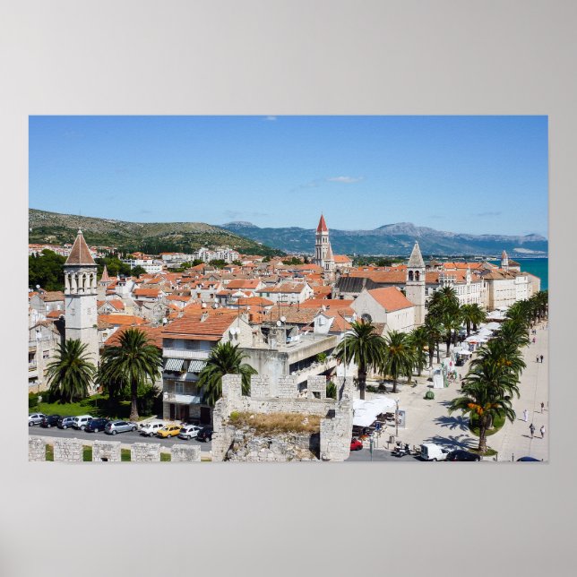 Trogir-promenad - Dalmatien, Kroatien Poster (Framsidan)