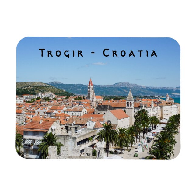Trogirs strandpromenad - Dalmatien, Kroatien Magnet (Horisontell)
