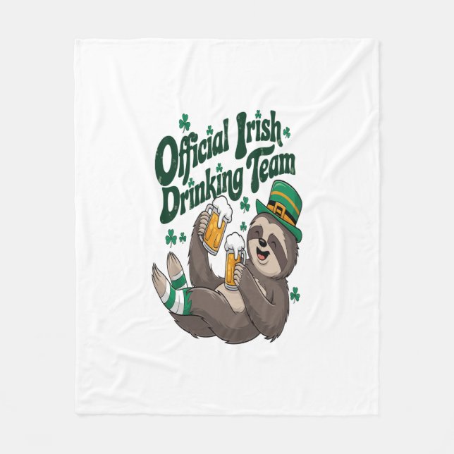 Trögis irländsk dryck Saint Patrick's Day Fleecefilt (Framsidan)
