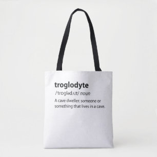 Troglodyte - Funny Cave Dweller Caver Speleology Tygkasse