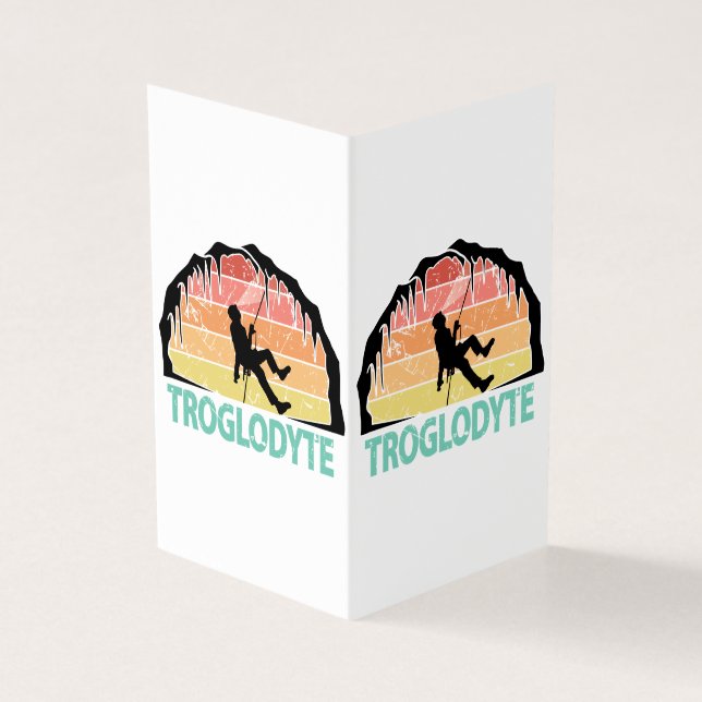 Troglodyte - Funny Cave Spelunking Speleology Kort (Utsida)