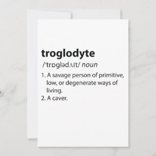 Troglodyte - Lustigt definitionstecken Speleologi