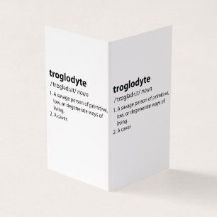 Troglodyte - Lustigt definitionstecken Speleologi Kort