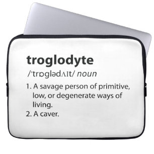 Troglodyte - Lustigt definitionstecken Speleologi Laptop Fodral