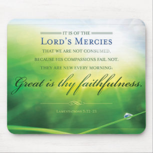 Trogna Mousepad - Verse för klagovisa3:22bibel Musmatta