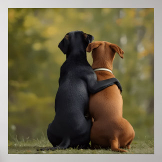 Trogna Vänner Hundfotografering Poster