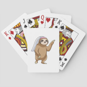 Trögt brud med slöja casinokort