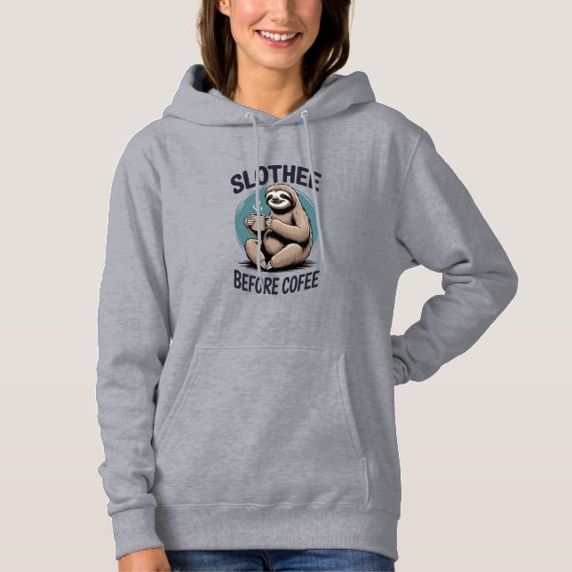 Trögt djur före kaffe Sublimering T Shirt (Framsida)