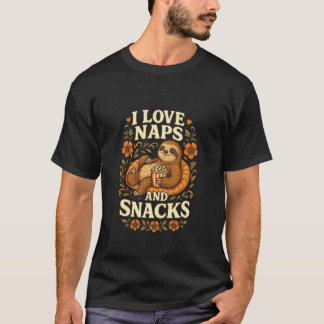 Trögt djur med snacks Lat, lathet Trögt djur T Shirt