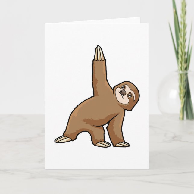 Trögt djur på yogastretching övningar Ben Kort (Framsida)