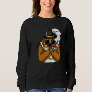 Trögt djur röker cigaretter stil en hip hop tha t shirt