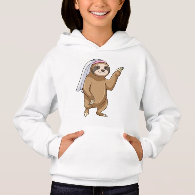 Trögt djur som brud med slöja t shirt (Framsida)