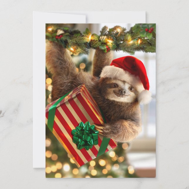 Trögt djur som ger presenter inbjudningar (Framsida)