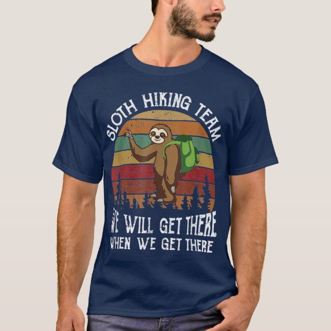 Trögt Hikingeam roligt vandrarlag present för trög T Shirt (Framsida)