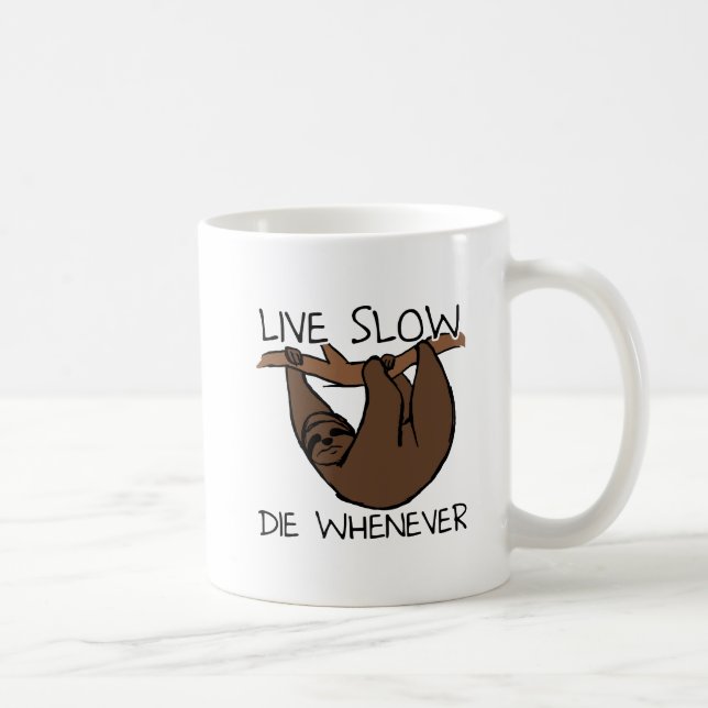 Trögt Lev Långsamt Roligt Mugg (Höger)