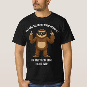 Trögt mellanfinger Jag är inte elak eller hjärtlös T Shirt