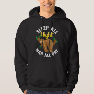 Trögtjurs sömn hela natten tupplur hela dagen Hand Hoodie