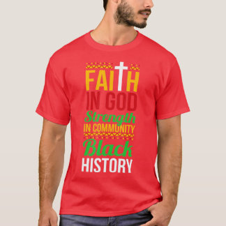 Trohet för Gud i gemenskapens Coola Svart Hist T Shirt