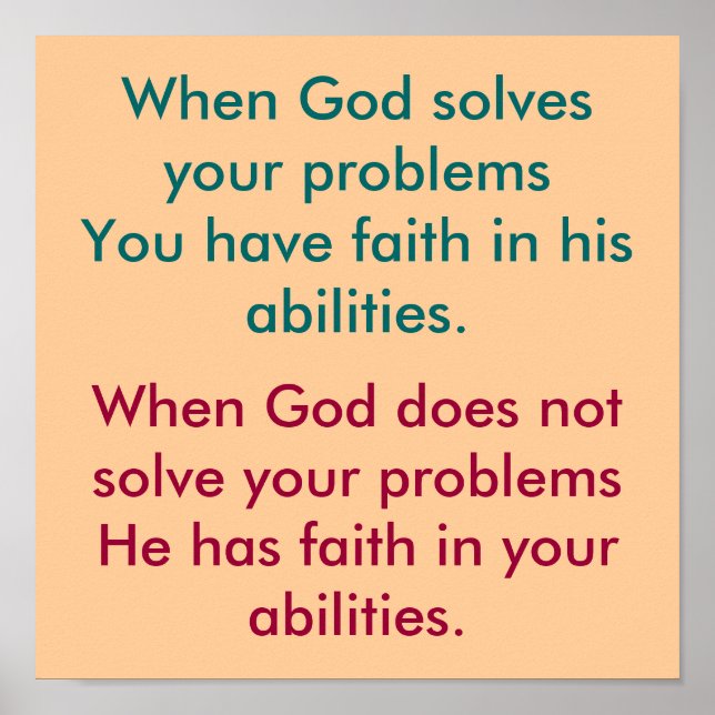 Trohet i Gud Poster (Framsidan)