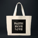 TROHOPPKÄRLEK JUMBO TYGKASSE<br><div class="desc">Trohoppkärlek.
1 Corinthians13:13
Dela glädjen!</div>