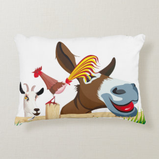 Trois animaux de ferme sur votre coussin prydnadskudde