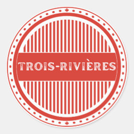 Trois-Rivières City Pride Emblem Kanadensisk ident Runt Klistermärke