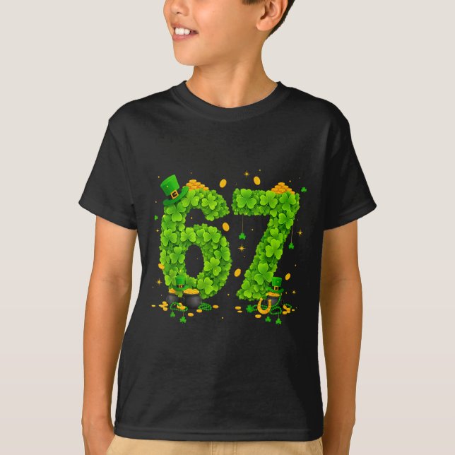 Tröja 67 Meme Shamrocks Six Seven (Framsida)