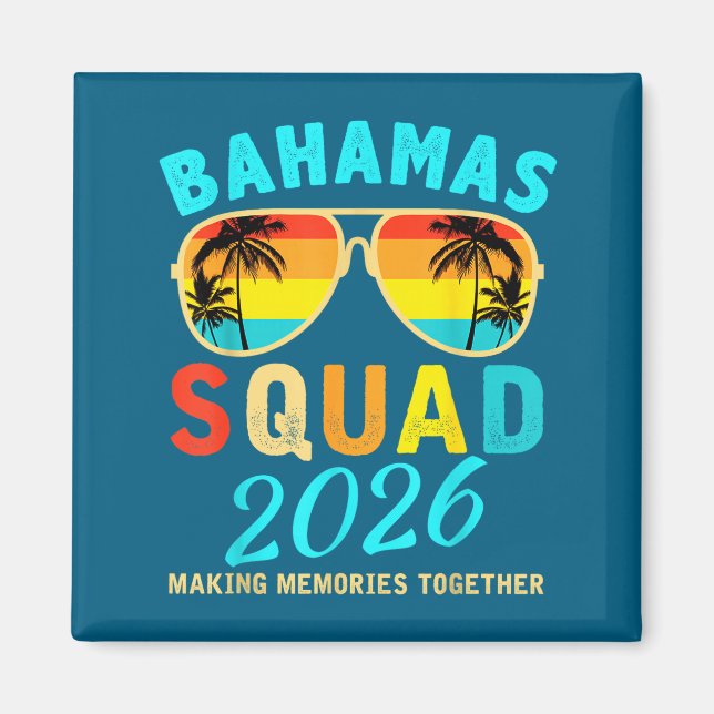 Tröja Bahamas Semester Trupp Familj Vänner Magnet (Framsidan)
