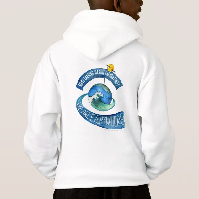 Tröja (barn): Grundläggande Hooded, överallt (Baksida)