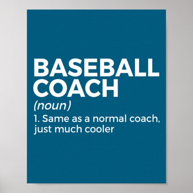 Tröja Baseboll Tränare Definition Poster (Framsidan)