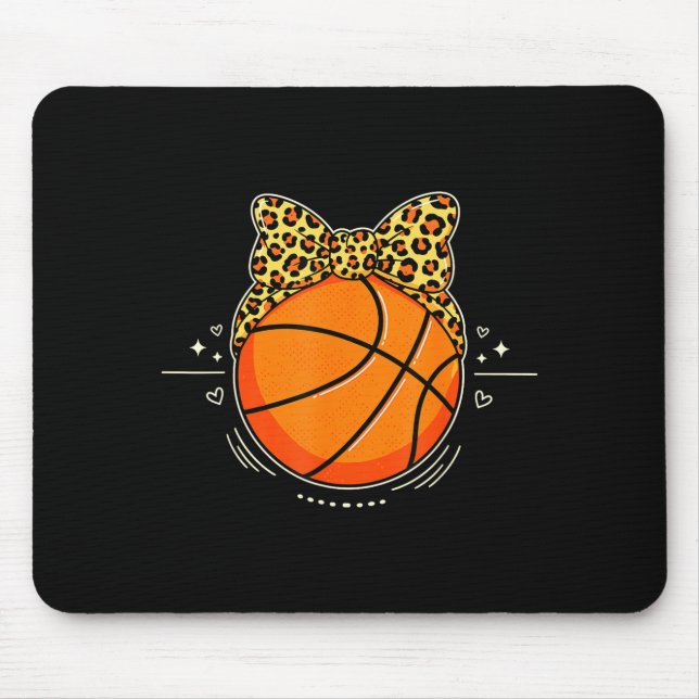 Tröja Basketboll Leopard Gepard Båge Tjejig Musmatta (Framsidan)