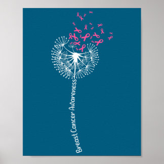 Tröja Bröstcancer Medvetenhet Blomma Rosa Poster
