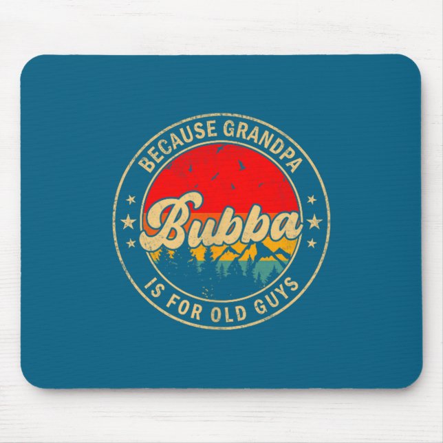 Tröja Bubba För att Farfar Gammal Retro Musmatta (Framsidan)