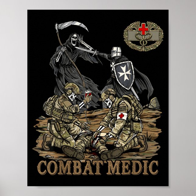 Tröja Combat Medic 68w Veteran Doc Poster (Framsidan)