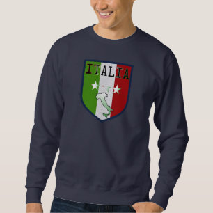 Tröja för blåttItalia vapensköld Sweatshirt
