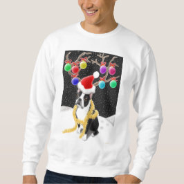 Tröja för Boston Terrierjul Sweatshirt