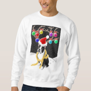 Tröja för Boston Terrierjul Sweatshirt