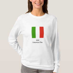 Tröja för flagga för Columbus dag 1492 italiens