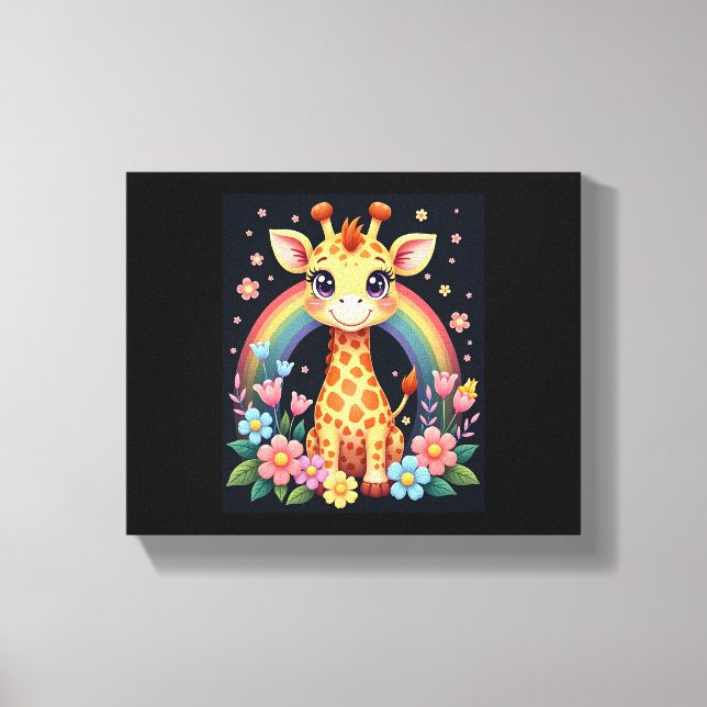 Tröja för giraffälskare canvastryck (Framsida)