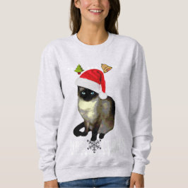 Tröja för jul "Fru Klösa" för Siamese katt ful