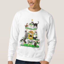 Tröja för julkattträd lång ärmad tröja