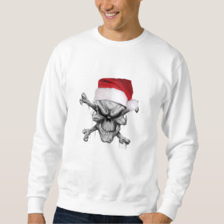 Tröja för jultomtenjulskalle lång ärmad tröja